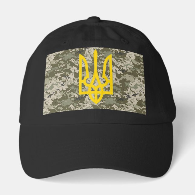Ukrainian Trident Military camo cap  (Front)