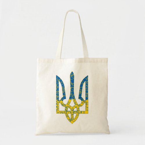 Ukrainian trident textured flag of Ukraine colors Tote Bag