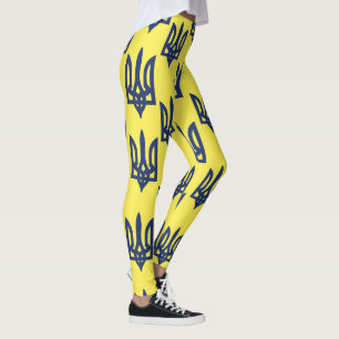 Ukrainian Trident Tryzub Ukraine Coat of Arms Leggings