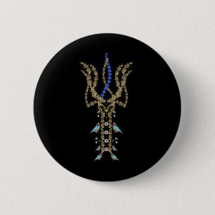 Ukrainian Trysub Retro Spikelets Birds Ukraine Vys Button