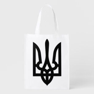 Ukrainian Tryzub Single-Sided Grocery Bag