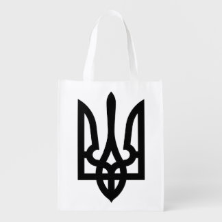 Ukrainian Tryzub Single-Sided Grocery Bag