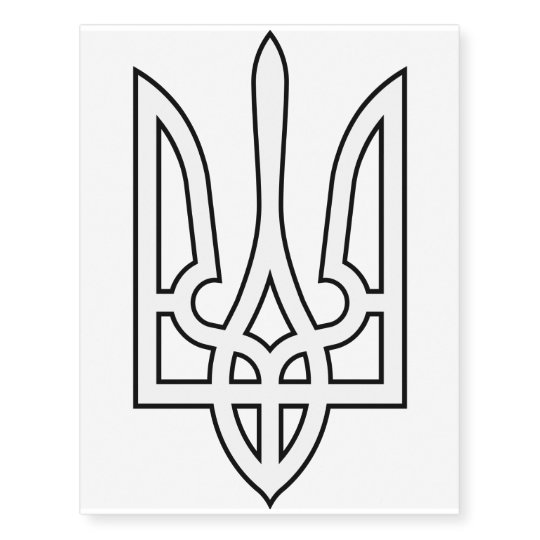 Ukrainian Tryzub Temporary Tattoos