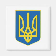 Ukrainian Tryzub (Trident) - Coat of Arms Magnet