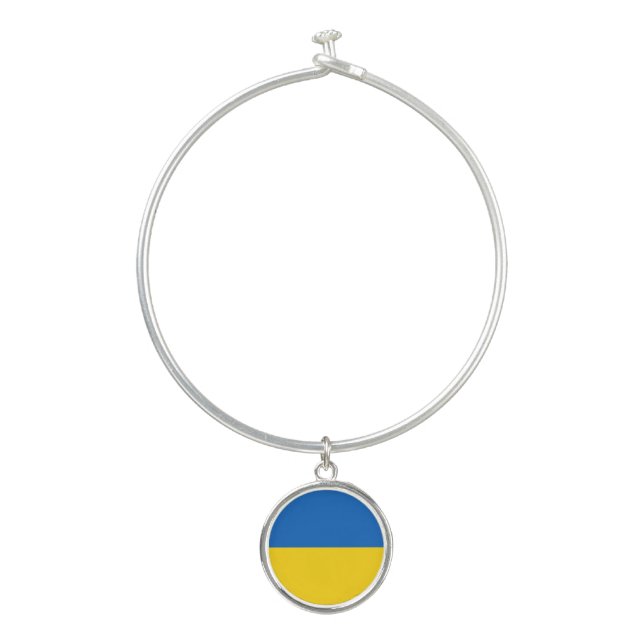 Ukrainian (Ukraine) Flag Bangle Bracelet (Front)