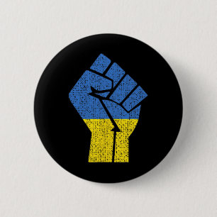 Ukrainian Ukraine Flag For Men Women Kids Button