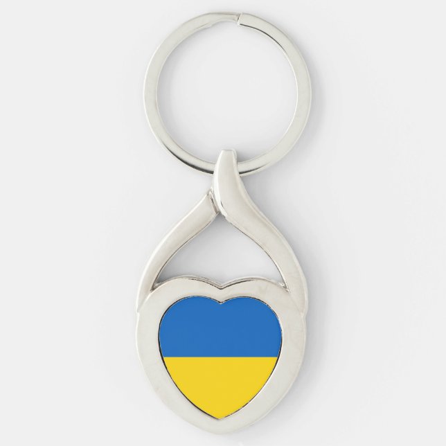 Ukrainian (Ukraine) Flag Keychain (Front)