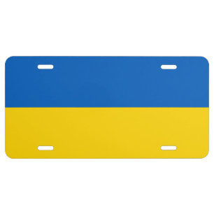 Ukrainian (Ukraine) Flag License Plate