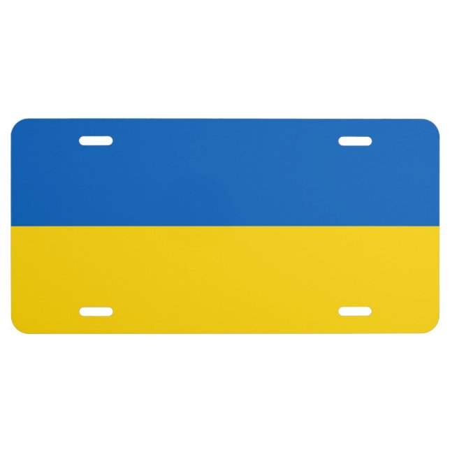 Ukrainian (Ukraine) Flag License Plate (Front)
