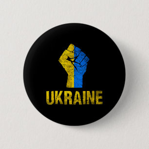 Ukrainian Ukraine Flag Vintage Ukraine Flag Button