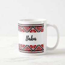 Ukrainian vyshyvanka/embroidery Baba mug