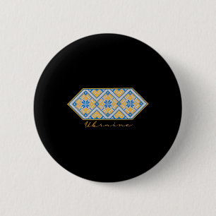 Ukrainian Vyshyvanka Traditional Ornament Of Ukrai Button