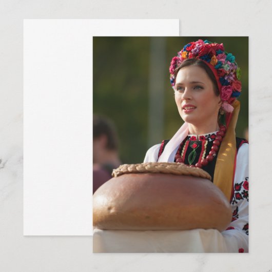 Ukrainian Woman Bread and Salt (Front/Back)