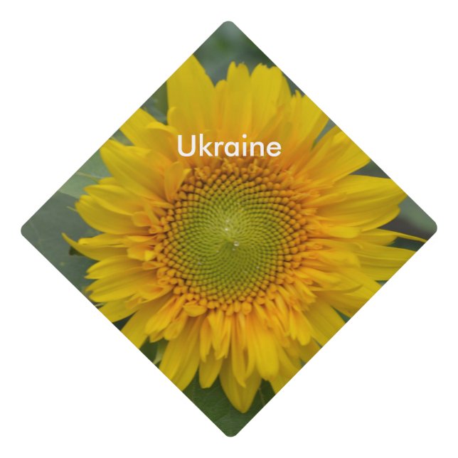 Ukranian Sunflowers Graduation Cap Topper (Front)