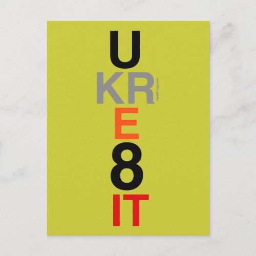 UKRE8IT You Create It Postcard
