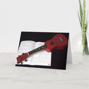 Ukulele and Songbook Holiday Card