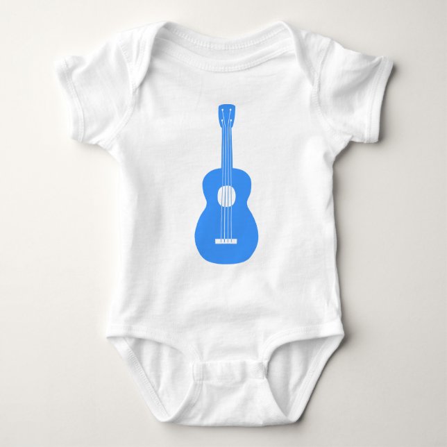 Ukulele - Baby Blue Baby Bodysuit (Front)