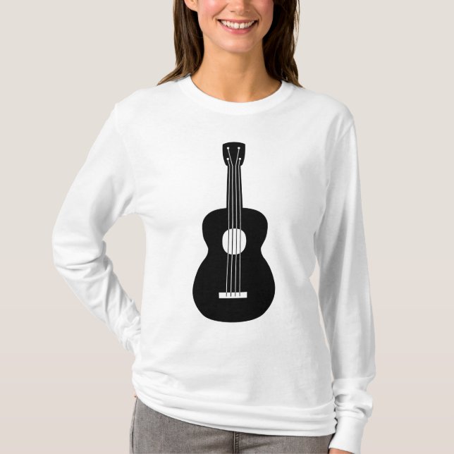 Ukulele - Black T-Shirt (Front)
