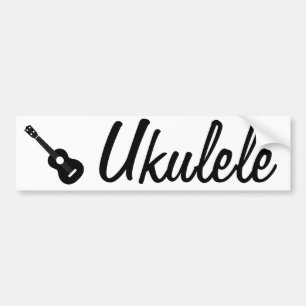ukulele bumper sticker