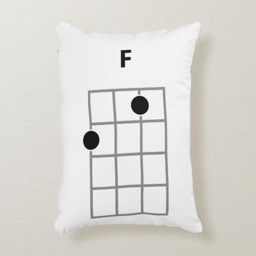 Ukulele Chord Diagram Throw Pillow  F  Fm
