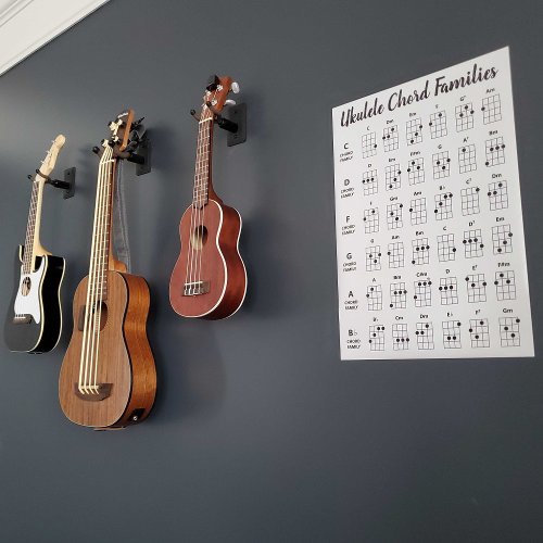 Ukulele Chord Families Chord Chart Diagram Poster