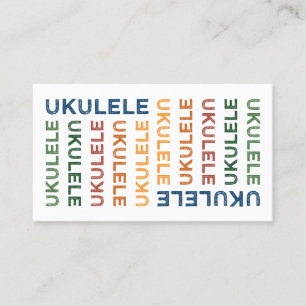 Ukulele Colorful Business Card
