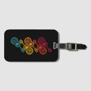 Ukulele Colorful Graphics for Music Lover Luggage Tag