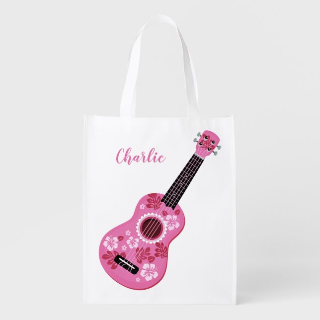 Ukulele custom name reusable bag (Front)