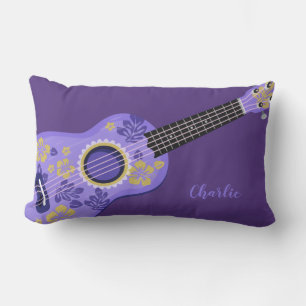 Ukulele custom name throw pillows