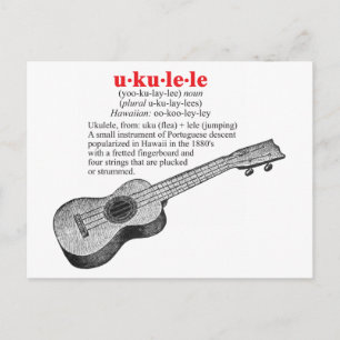 Ukulele Definition Postcard