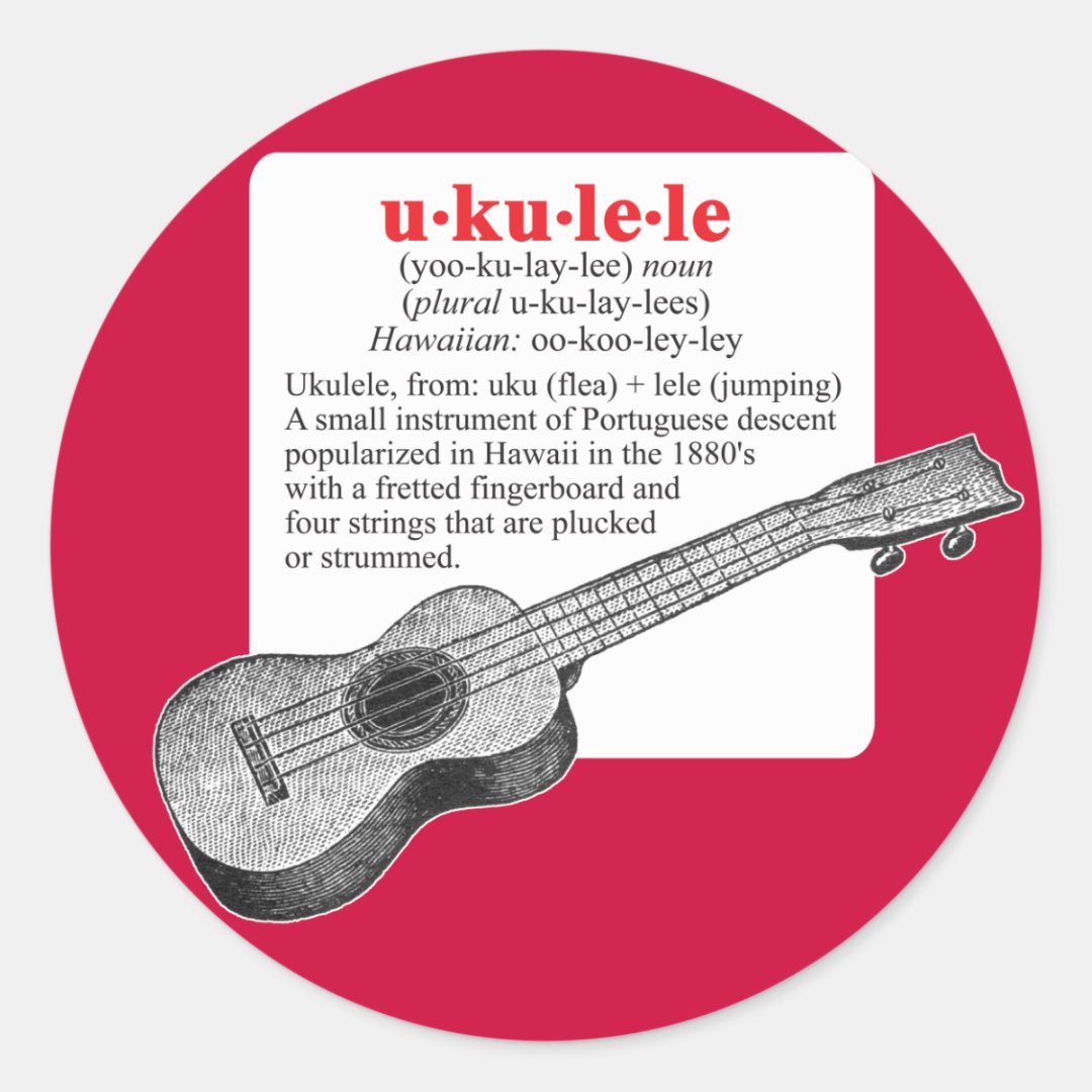 Ukulele Definition Sticker Zazzle
