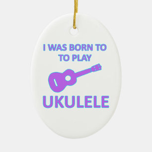 Ukulele Designs Ceramic Ornament