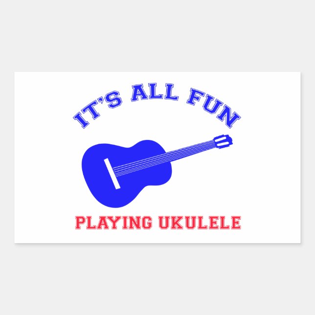 Ukulele Designs Rectangular Sticker (Front)