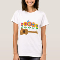 Ukulele Flowers T-Shirt