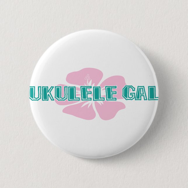 Ukulele Gal Button (Front)