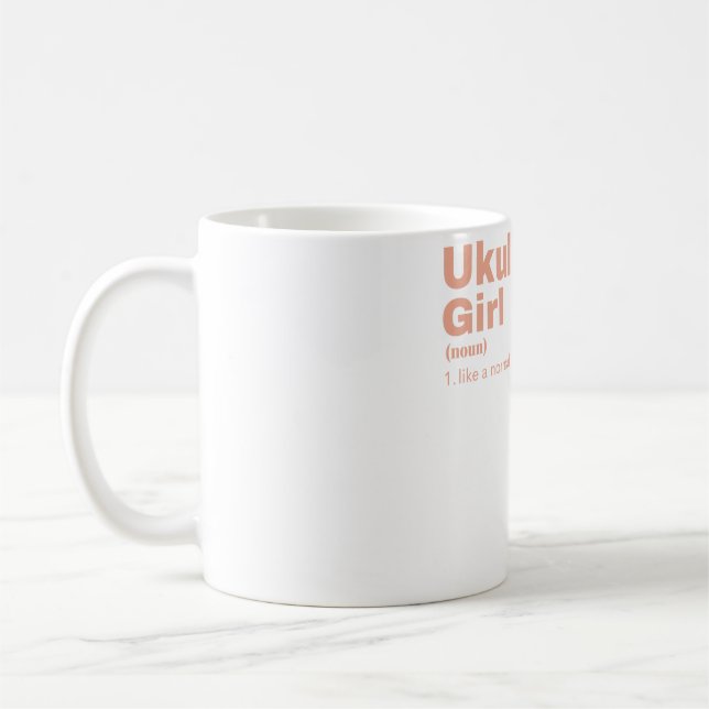 Ukulele Girl - Ukulele  Coffee Mug (Left)