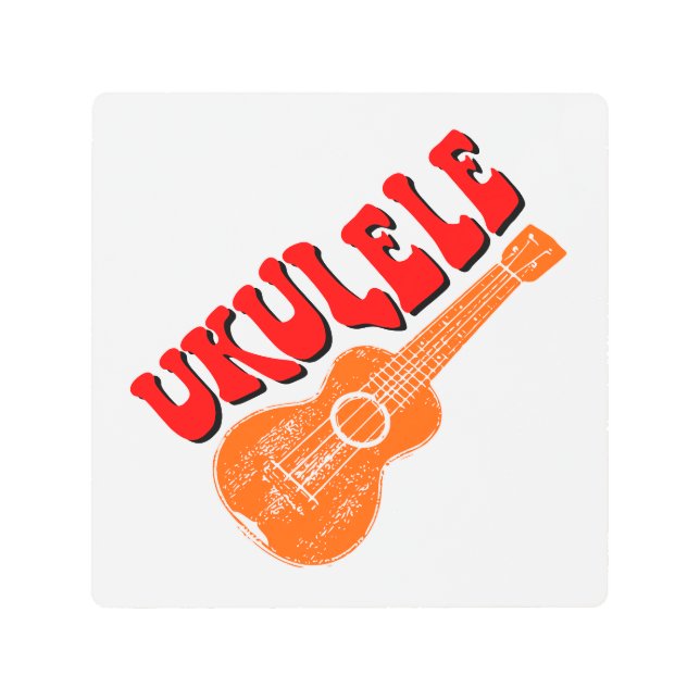 Ukulele Groovy Text Art (Front)