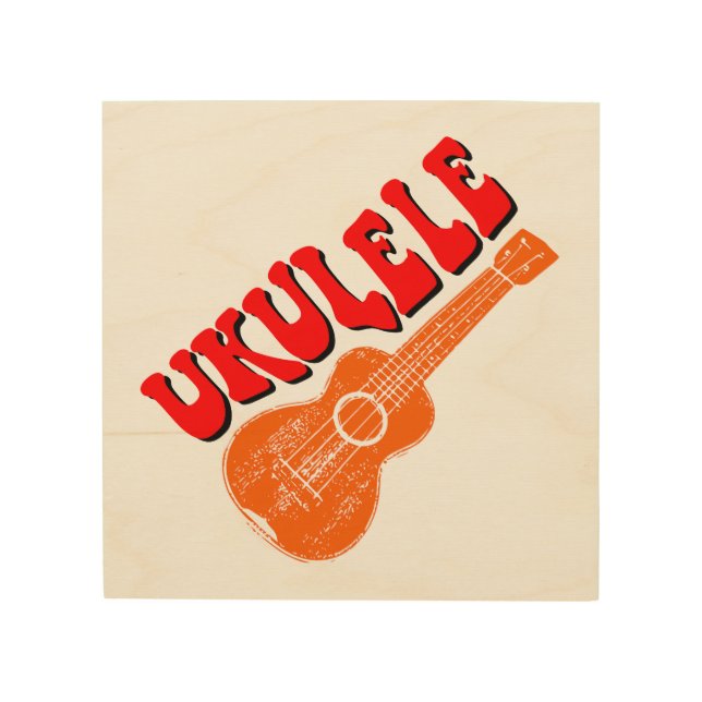Ukulele Groovy Text Art (Front)