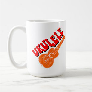 Ukulele Groovy Text Art Coffee Mug