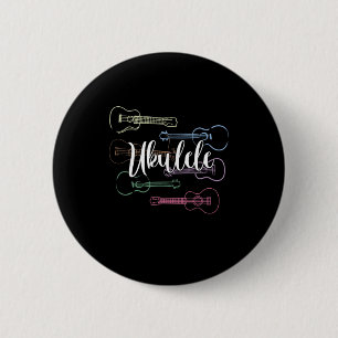 Ukulele Guitar Acoustic Instrument Music Band Gift Button