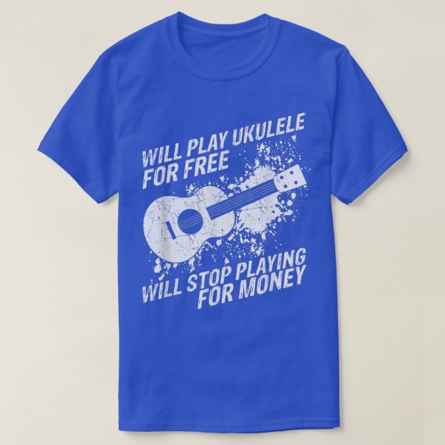 Ukulele guitar music concert guitarist gift for mu T-Shirt (Design Front)