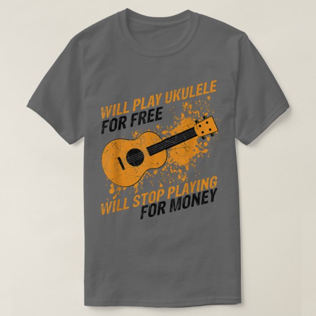 Ukulele guitar music concert guitarist gift for mu T-Shirt (Design Front)