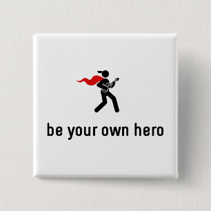 Ukulele Hero Pinback Button