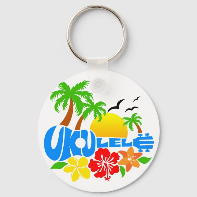 Ukulele Island Logo Keychain (Front)