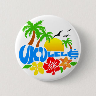 Ukulele Island Logo Pinback Button