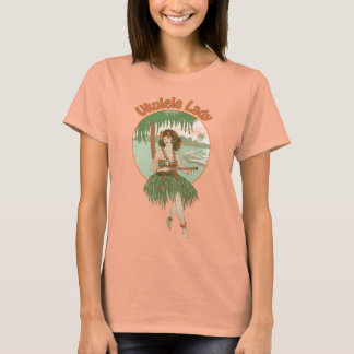 Ukulele Lady #1 Ladies Burnout T-Shirt