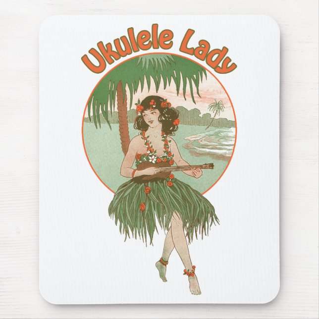 Ukulele Lady #1 Mousepad (Front)