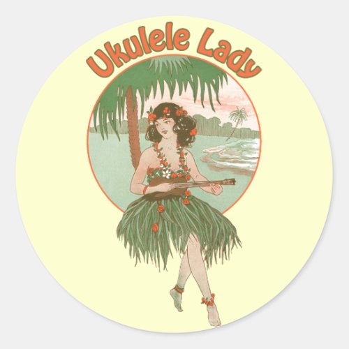 Ukulele Lady 1 Sticker
