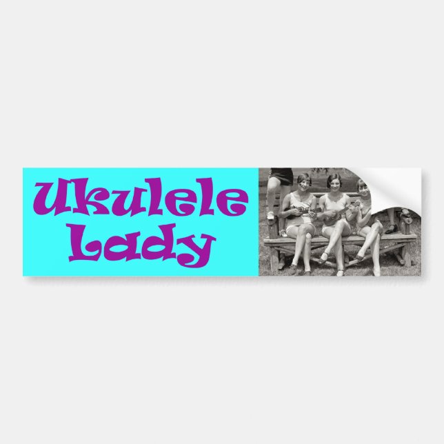 Ukulele Lady Bumper Sticker (Front)