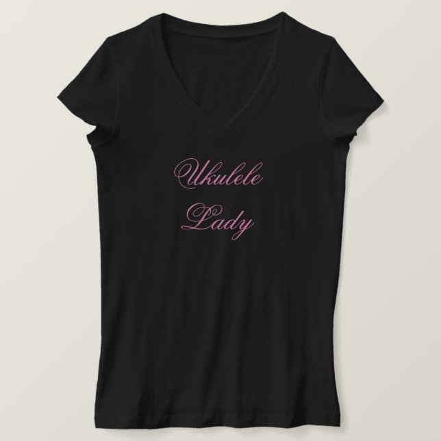 Ukulele Lady - Dark T-Shirt (Design Front)